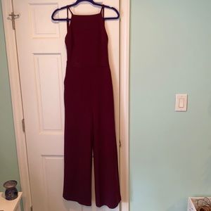 Burgundy jumpsuit